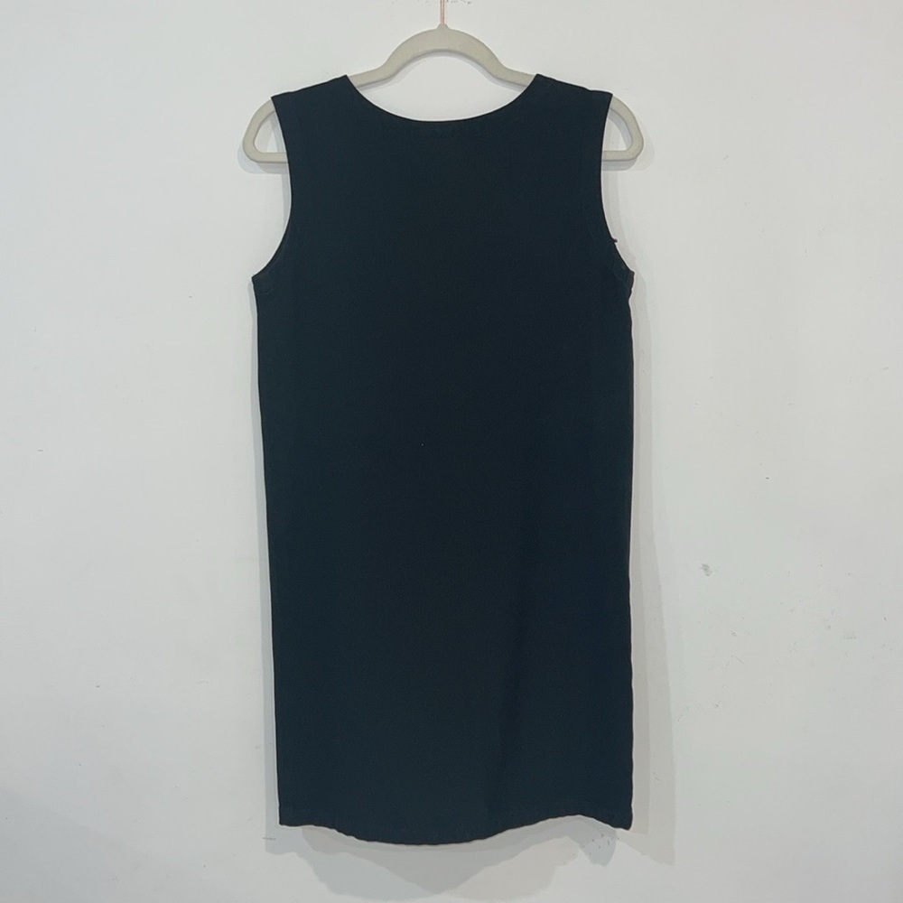 Eileen Fisher Black 100% Silk sleeveless Mini Dress size Small - Picture 5 of 10